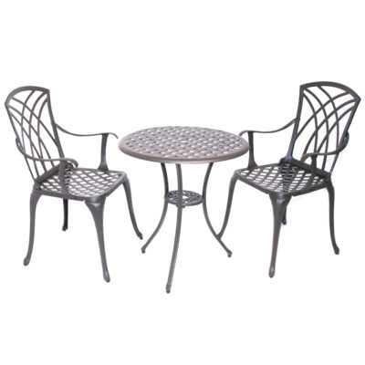 Charles Bentley Metal 2-Seater Bistro Set
